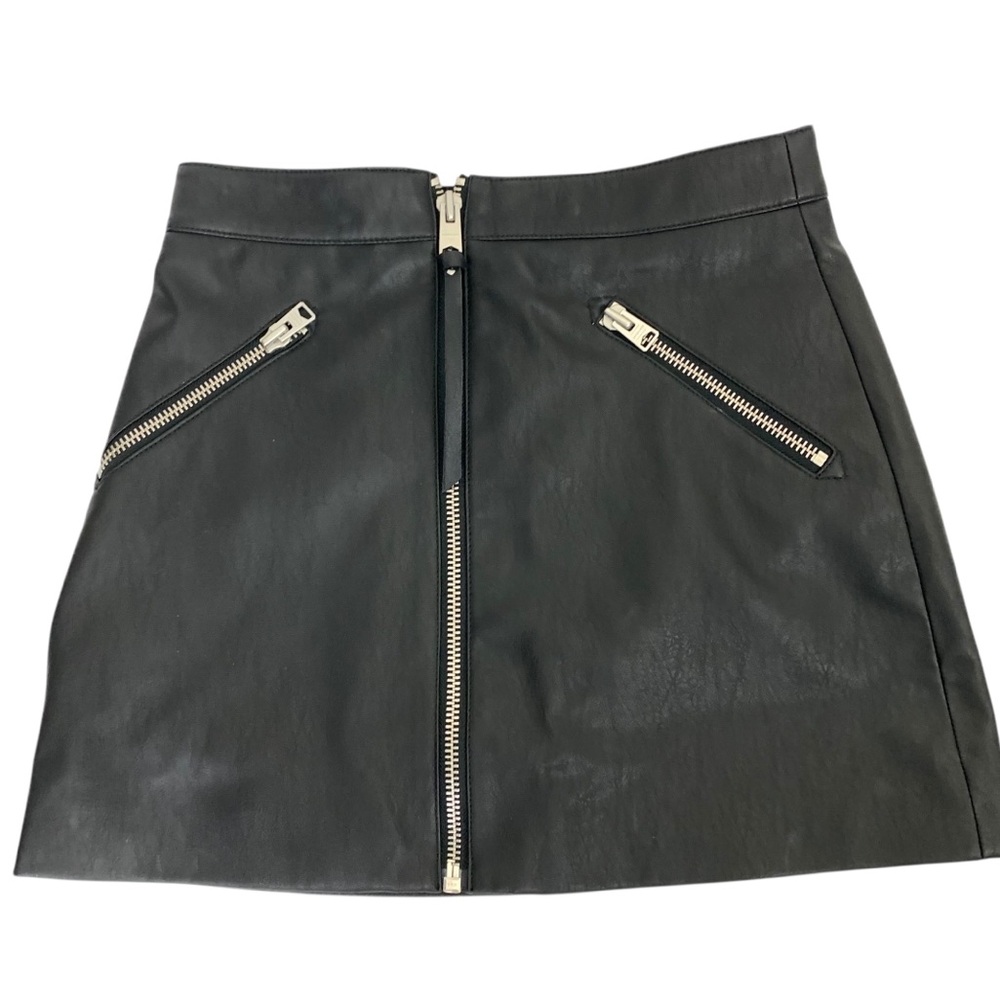 Allsaints black piper faux skirt size 4 - Picture 8 of 12